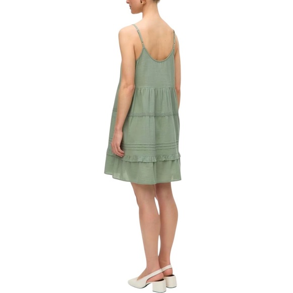 Vero Moda VMPRETTY 100% Cotton Mini Dress Hedge Green with Spaghetti Straps XL - Picture 8 of 11